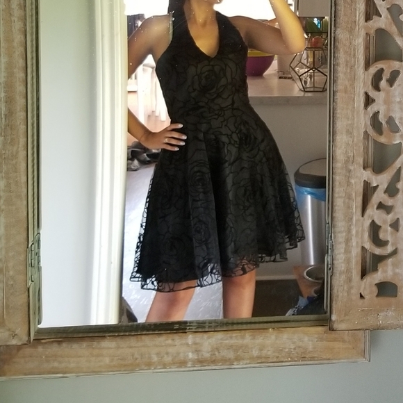 👗NIKI BLACK CHIFFON SEMI DRESS - Picture 9 of 10